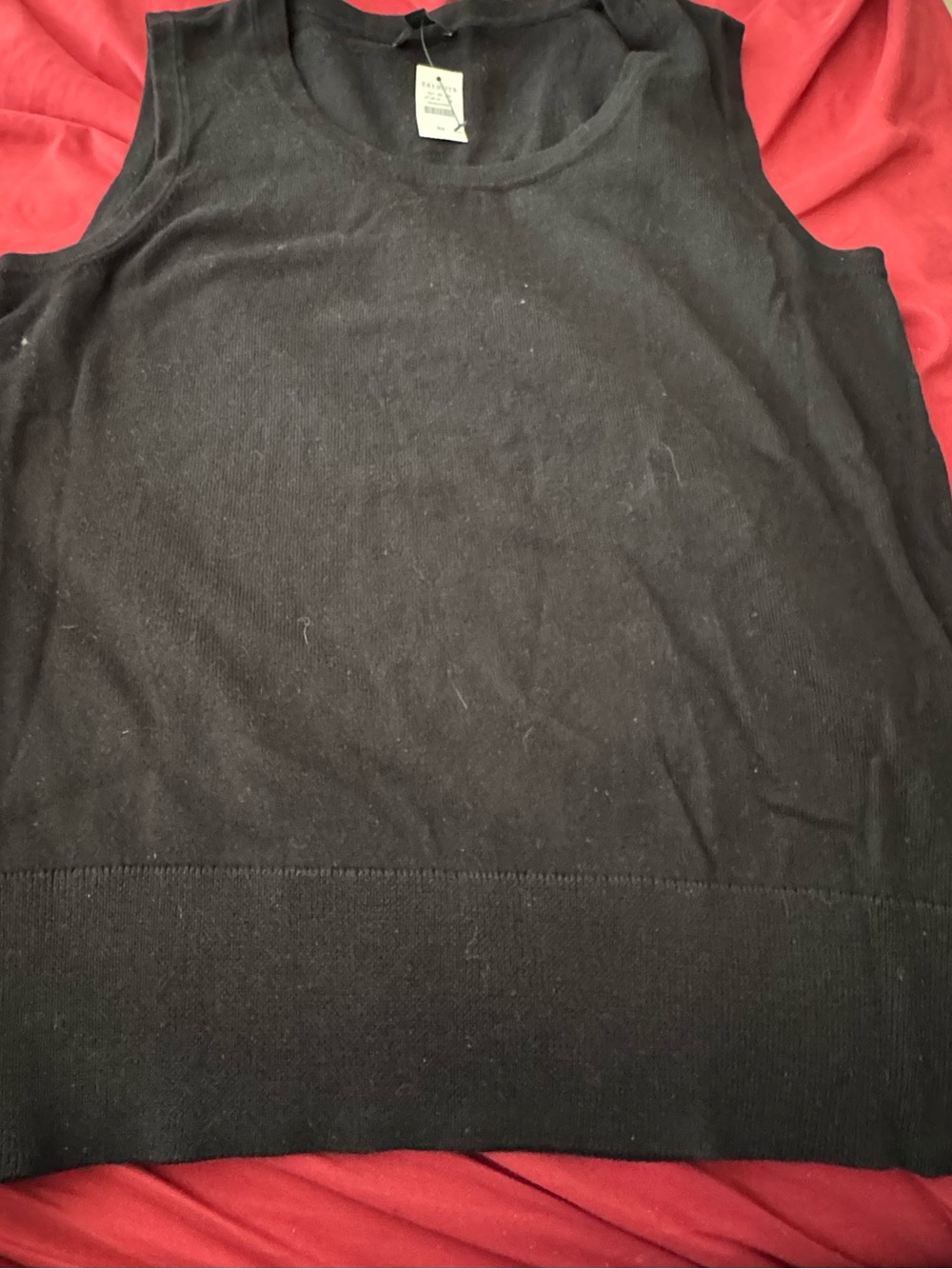 Talbots Black Sleeveless Sweater Tank Shell Top Medium NWT - Picture 4 of 5
